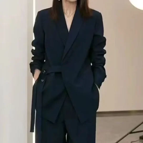 Women'S Korean Style Suit Two Piece Matching Suit Set - Image 4