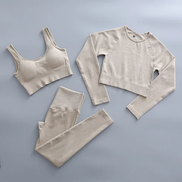 Women'S Seamless Yoga Suit Set 2/3/4 Pieces Gym Clothes - Image 18