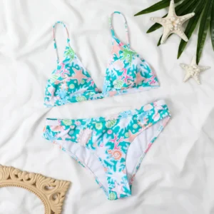 Hot Women's 3D Floral Bikini Set Sexy Bikini