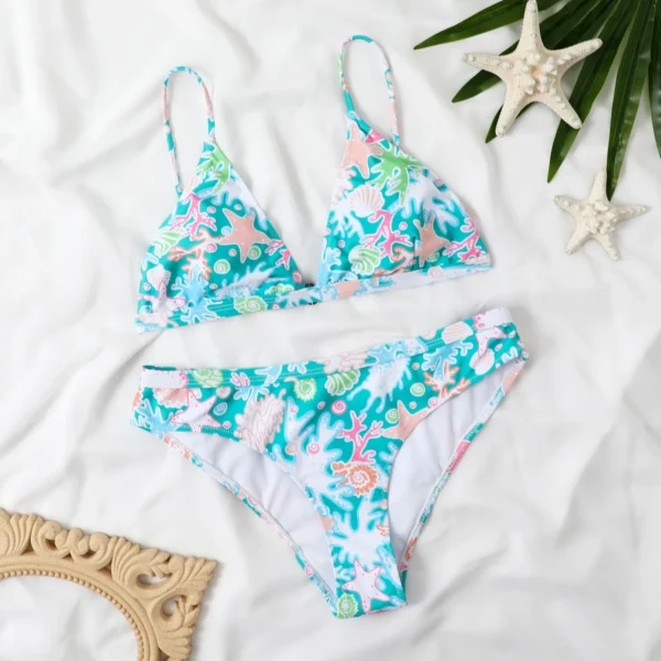 Hot Women'S 3D Floral Bikini Set Sexy Bikini