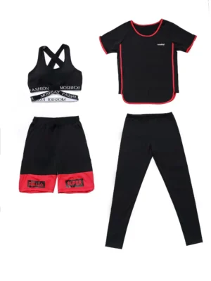 Korean Style 5 Piece Fitness Training Seamless Yoga Suit
