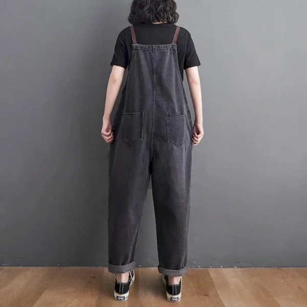 Korean Jumpsuit Black Jumpsuits Denim For Women - Image 3