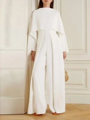Women Zipper Elegant Wide Leg Comfy Jumpsuits Casual Jumpsuit