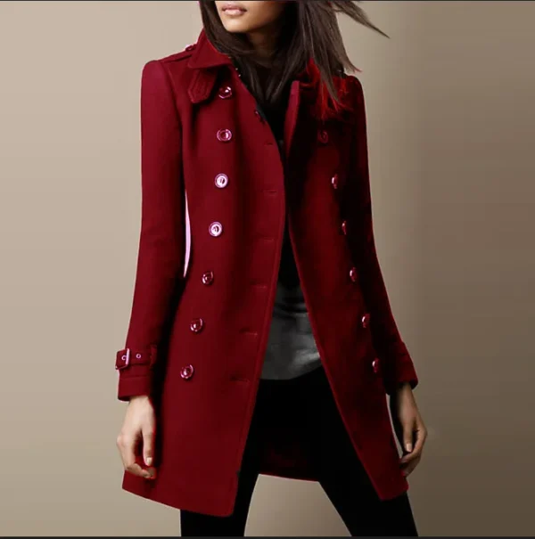 Korean Style Women'S Cute Winter Coat Double Breasted Coat - Image 6
