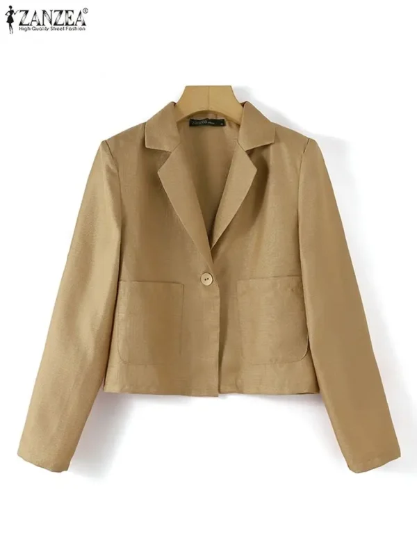 Elegant Korean Style Blazer Office Lady Casual Blazer - Image 5
