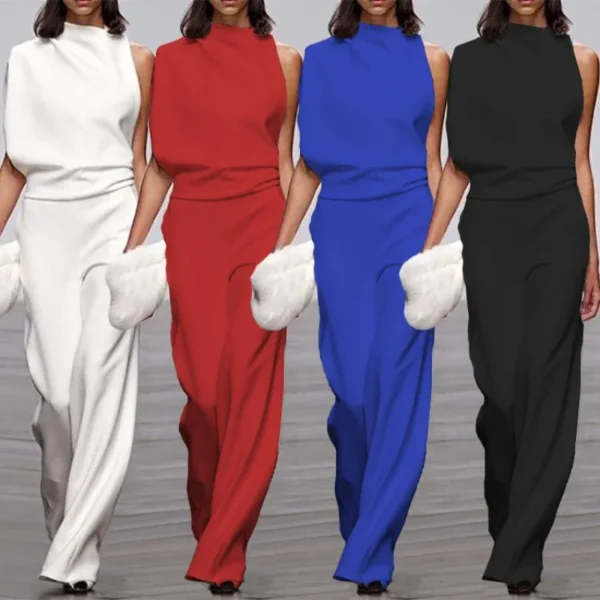 Casual Jumpsuit Overalls For Women Wide Leg Jumpsuit - Image 3
