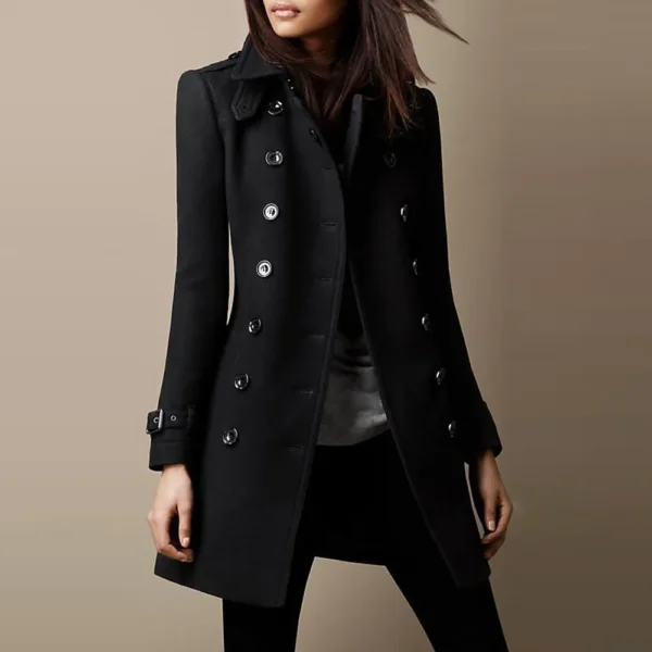 Korean Style Women'S Cute Winter Coat Double Breasted Coat - Image 5