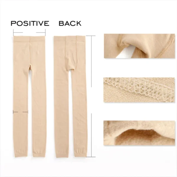 Women Warm Velvet Leggings Fleece Lined Pantyhose - Image 3