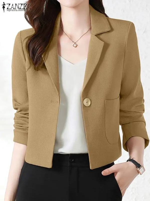 Elegant Korean Style Blazer Office Lady Casual Blazer - Image 3