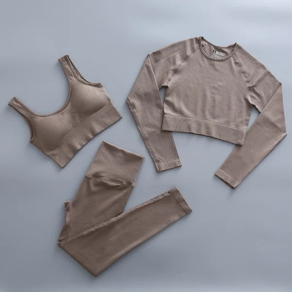 Women'S Seamless Yoga Suit Set 2/3/4 Pieces Gym Clothes - Image 11