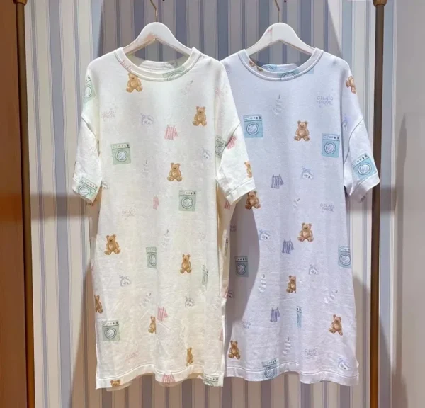One Piece Long Maxi Cute Nighty Gown - Image 3