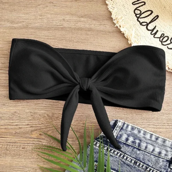 Women'S Sexy Bikini Bow Split Bikini - Image 4