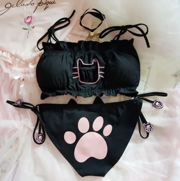 Anime Bikini Cat Soft Underwear Cute Two Piece Bikinis - Image 8