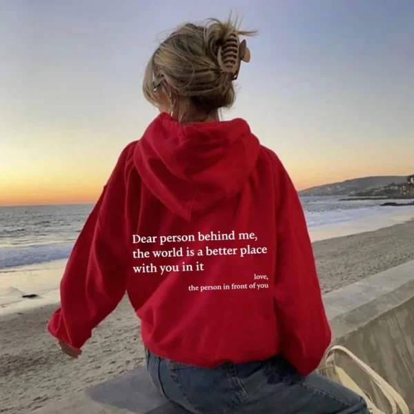 Oversized Baggy Hoodie Pullover Hooded Printed Sweatshirt - Image 8