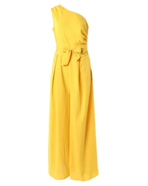 Elegant Wide Leg One Shoulder Casual Jumpsuit