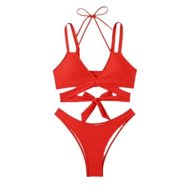 Women'S Strap Ties Bikini Set Sexy Bikini Cute Two Piece Bikinis - Image 5