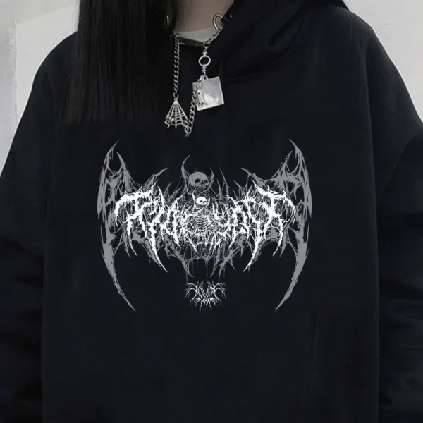 Women'S Gothic Sweatshirts Hoodie Printed Sweatshirt - Image 2