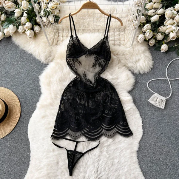 Sexy Night Dress Summer Straps Sleeveless Short Dress - Image 8