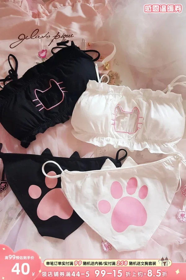 Anime Bikini Cat Soft Underwear Cute Two Piece Bikinis - Image 6