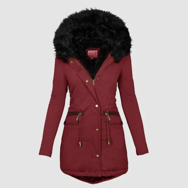 Plus Size Women'S Winter Coats With Hood Vintage Fur Jacket - Image 8