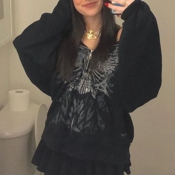 Gothic Sweatshirts Printed Sweatshirt Hooded Sweatshirt