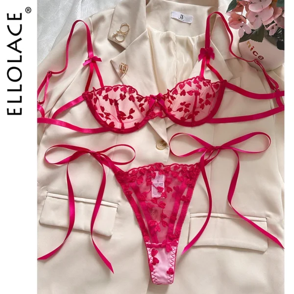 Sexy Bikini For Fine Women Heart-Shaped Embroidery - Image 2
