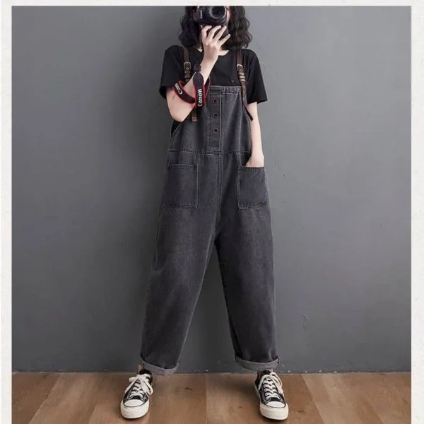 Korean Jumpsuit Black Jumpsuits Denim For Women