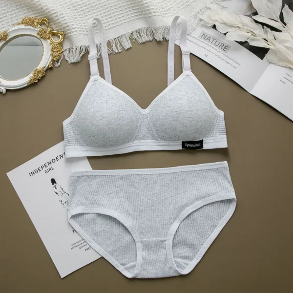 Women Seamless Bikini Sexy Stretch Crop Top Lingerie Set - Image 3