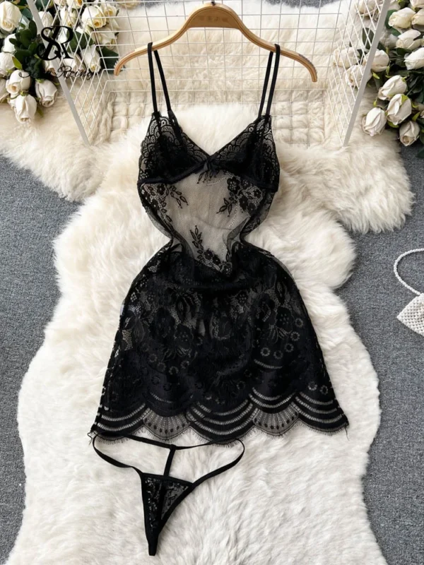 Sexy Night Dress Summer Straps Sleeveless Short Dress - Image 2