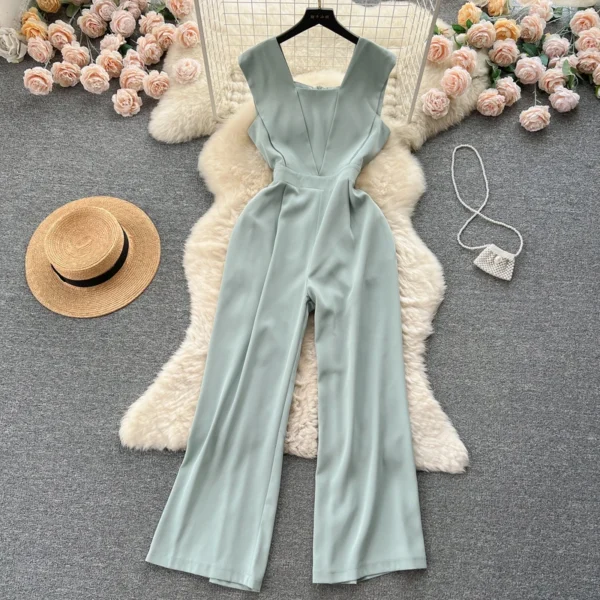 Elegant Style Comfy Jumpsuit Square Collar Jumpsuits - Image 7