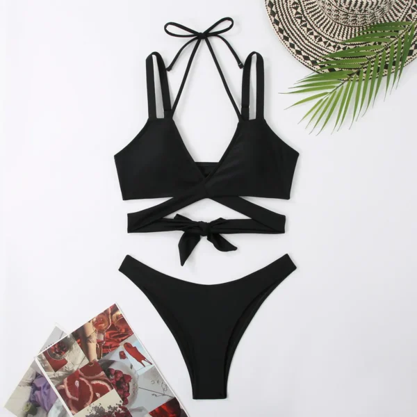 Women'S Strap Ties Bikini Set Sexy Bikini Cute Two Piece Bikinis - Image 2