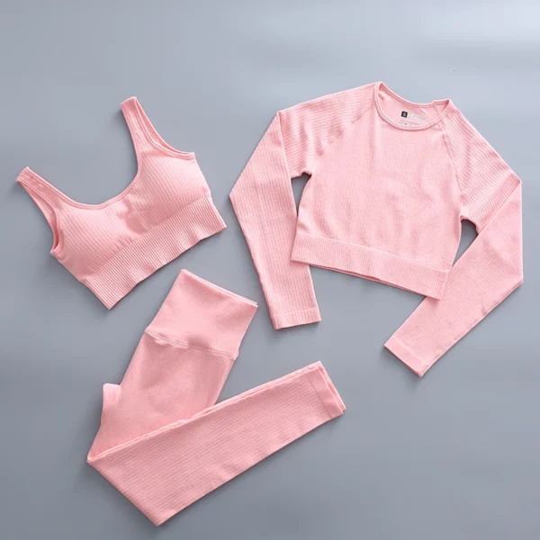 Women'S Seamless Yoga Suit Set 2/3/4 Pieces Gym Clothes - Image 13