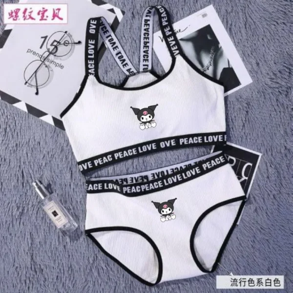 Cute Girl'S Bra No Steel Ring Bra Set Beautiful Back Bikini Set - Image 3
