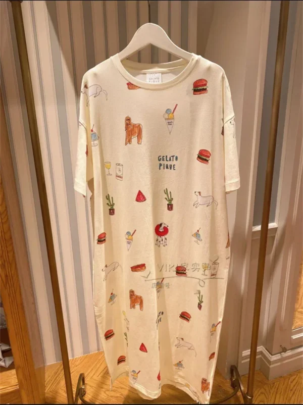 One Piece Long Maxi Cute Nighty Gown - Image 8