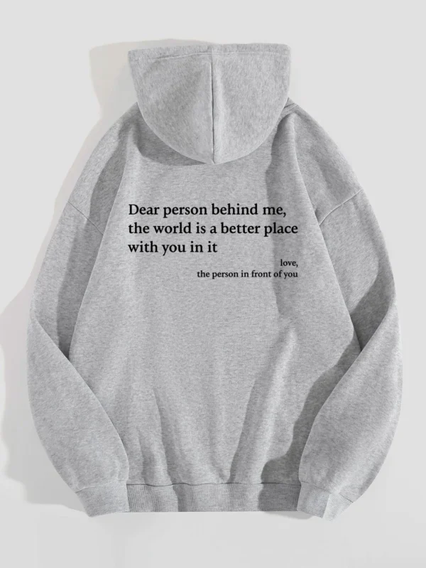 Oversized Baggy Hoodie Pullover Hooded Printed Sweatshirt - Image 4