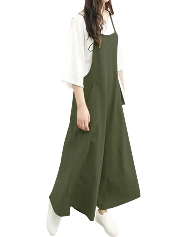 Women'S Overalls Elegant Wide Leg Pants Sleeveless Casual Jumpsuit - Image 6