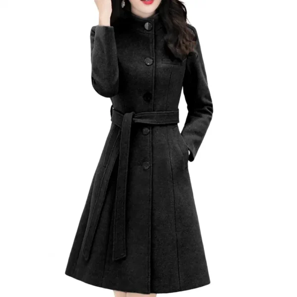 Stylish Woolen Coat Cute Winter Coat Slim-Fit Wool Coat - Image 2