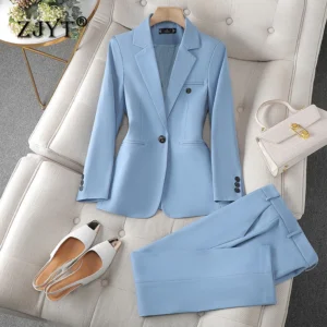 Women's Plus Size Elegant Pant Suits 2 Piece Set