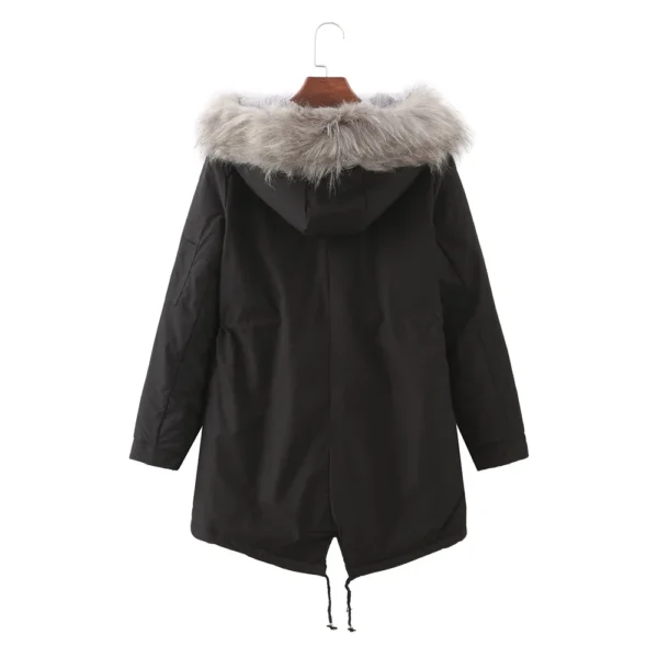 Women'S Vintage Fur Jacket Stylish Winter Coat - Image 2