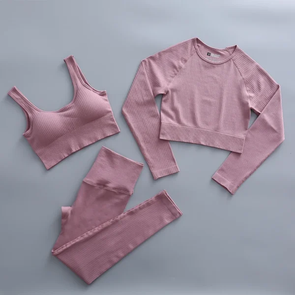 Women'S Seamless Yoga Suit Set 2/3/4 Pieces Gym Clothes - Image 19
