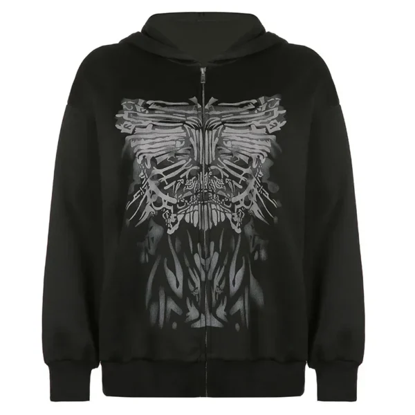 Gothic Sweatshirts Printed Sweatshirt Hooded Sweatshirt - Image 5