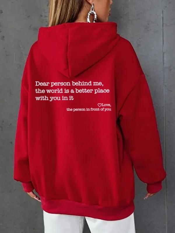 Oversized Baggy Hoodie Pullover Hooded Printed Sweatshirt - Image 5