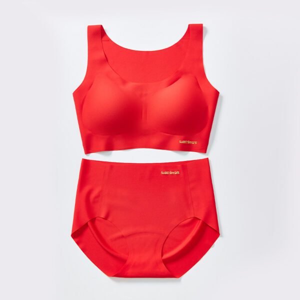 Seamless Suit Latex Gather Nylon Vest And Pant Set - Image 3