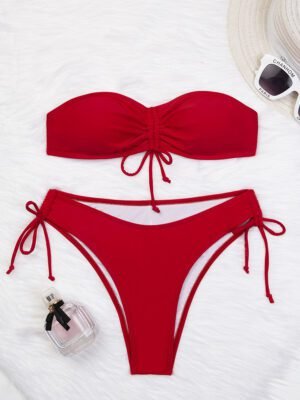 Drawstring Bikini Tube Bikini Summer Sexy Bikini