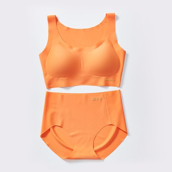 Seamless Suit Latex Gather Nylon Vest And Pant Set - Image 5