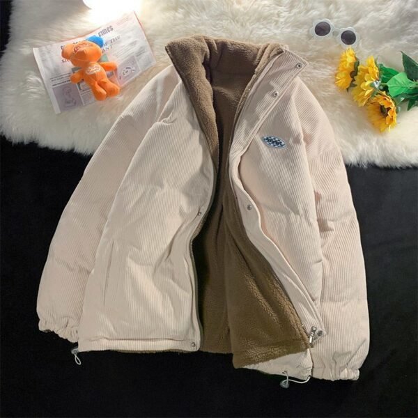 Ultra-Thin Student Winter Coat Lamb Wool Coat - Image 2