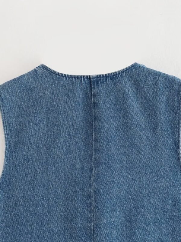 Fashionable Denim Top Waistcoat Vest Women - Image 7