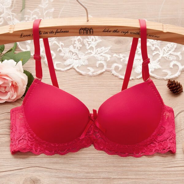 Bra Small Chest Gathered Up Bra With Underwire - Image 4