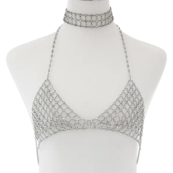 Sexy Bra Chain With Rhinestone Crystal Luxury Jewellery - Image 4