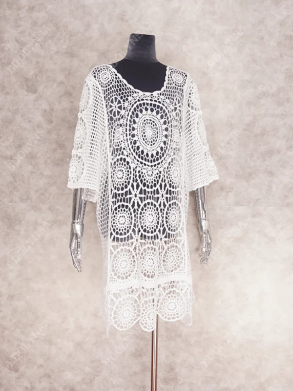 Women'S Beach Cover Up Sexy See Through Casual Beach Wear - Image 2